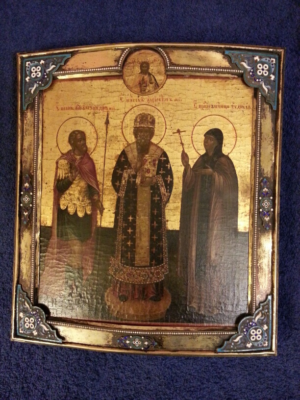 Старинная икона Избранные Святые