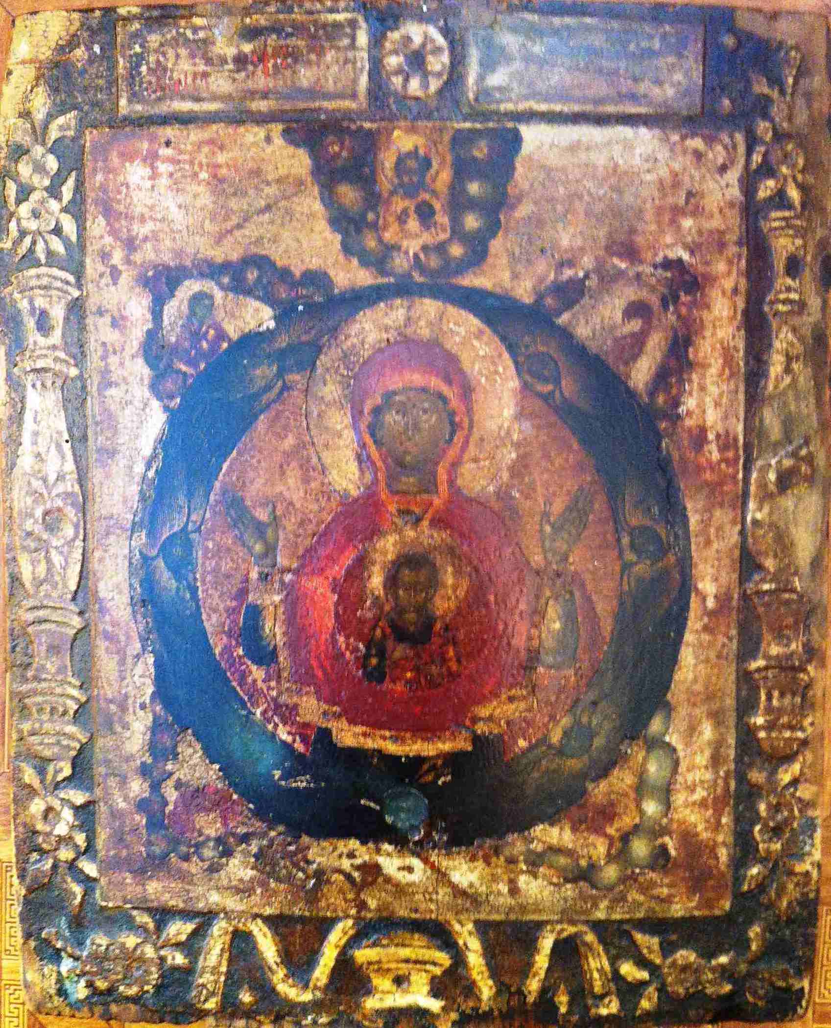 Икона Богоматерь Знамение, 17 век, 36 см