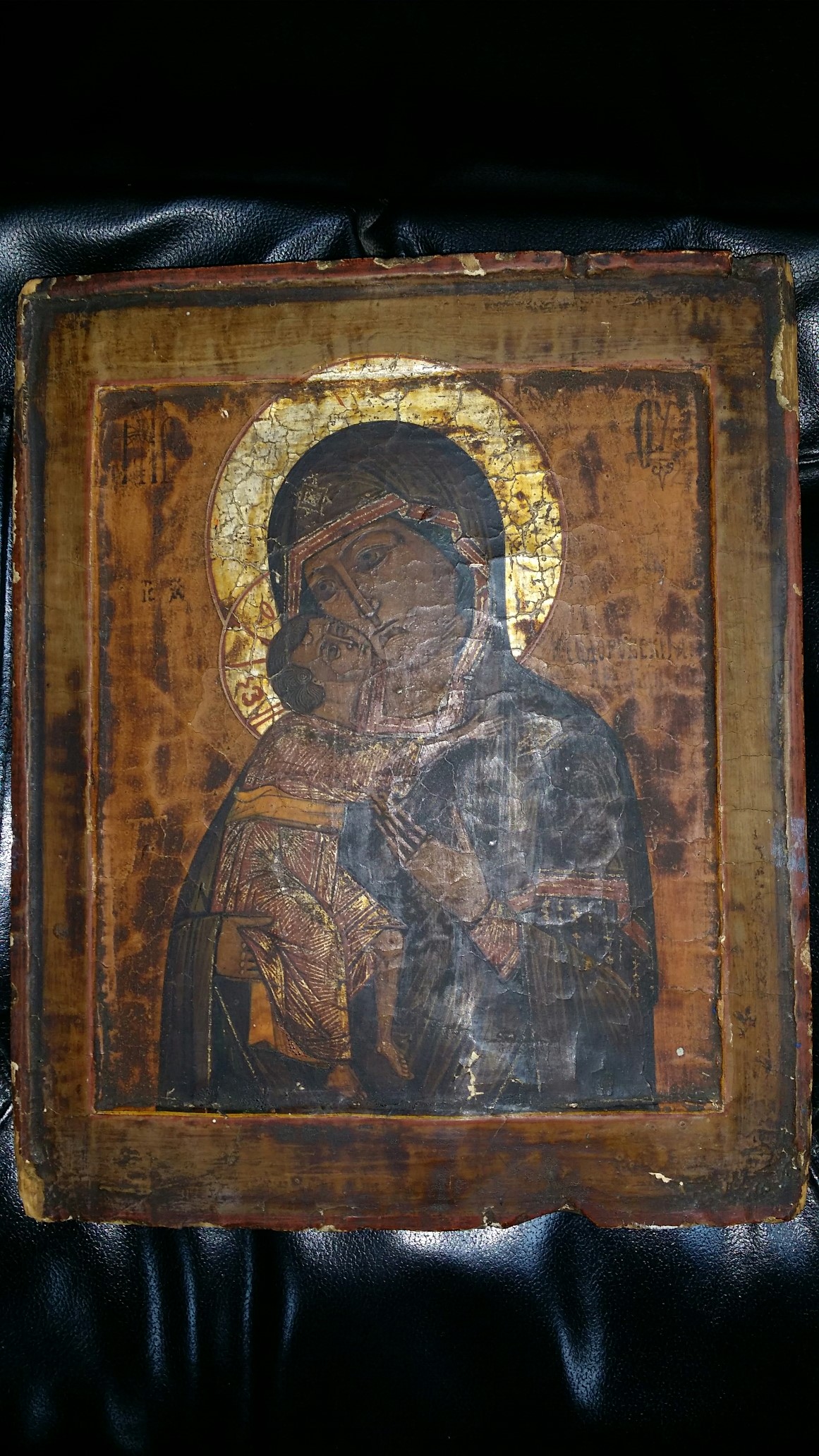 Икона старинная Божия Матерь Федоровская