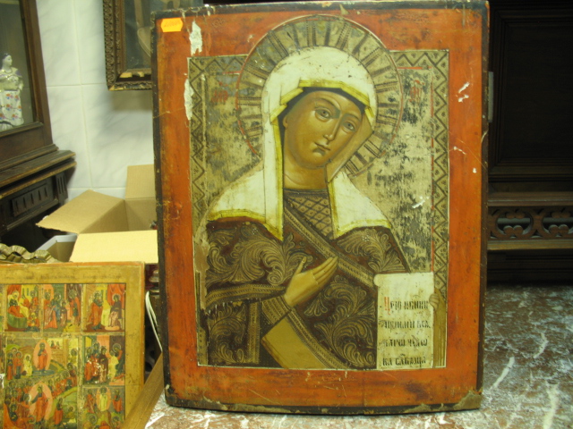 Икона Божьей Матери Деисусная икона 19 века