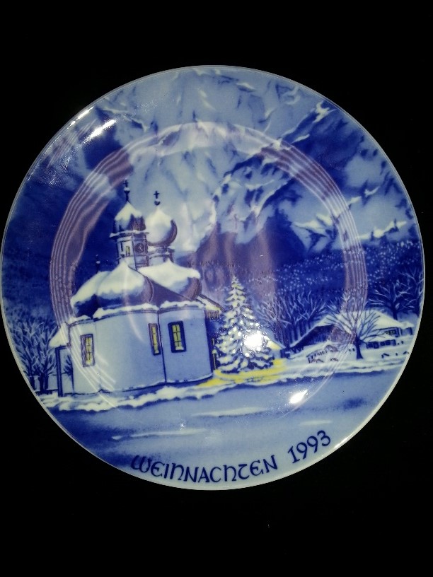 Тарелка фарфор к Рождеству и Новому году подарок Германия старинная